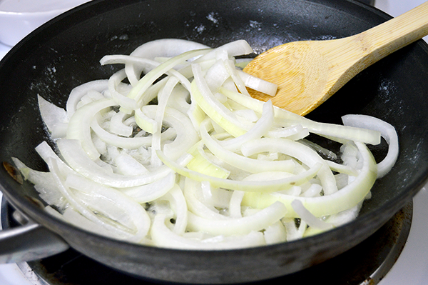 sauting onions