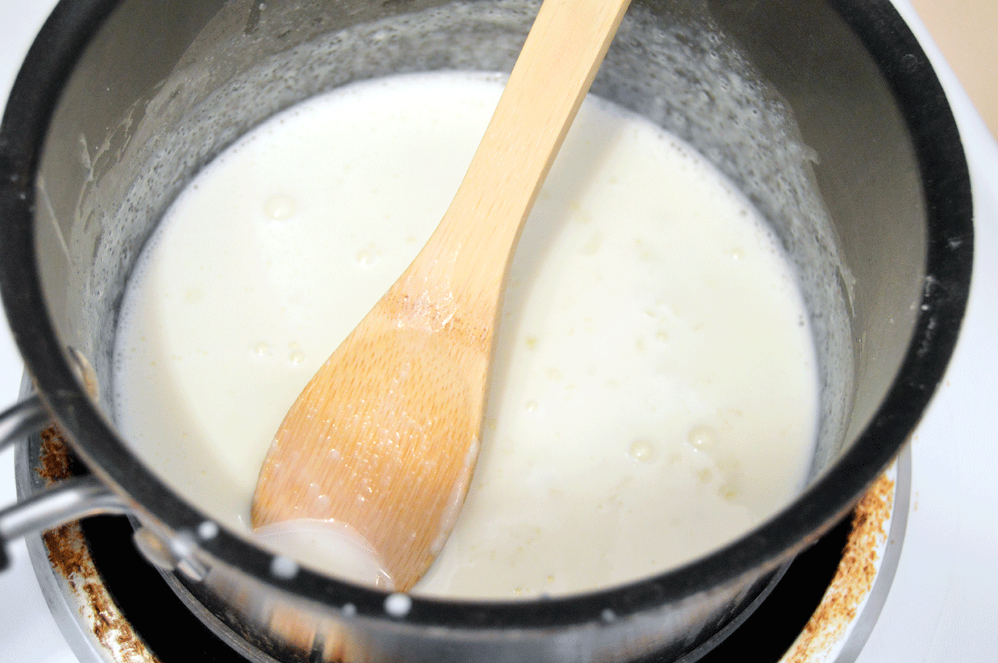 making custard