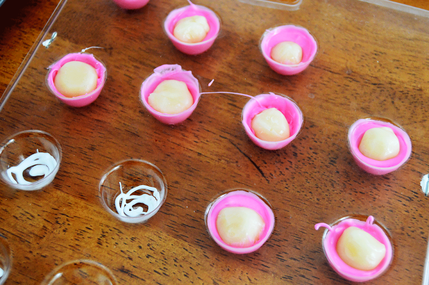 candy molds with filling and topping