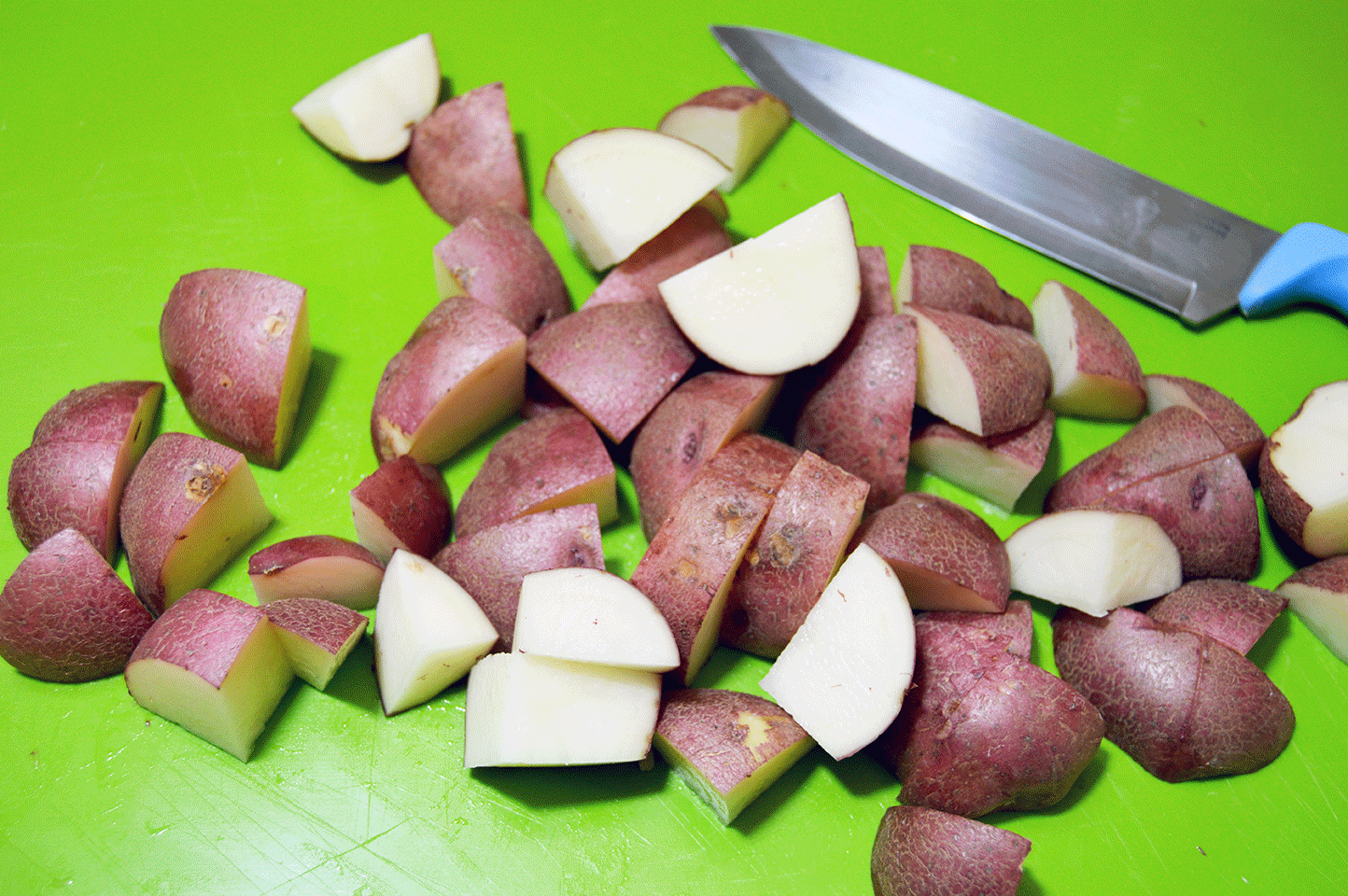 chopped red skin potatoes