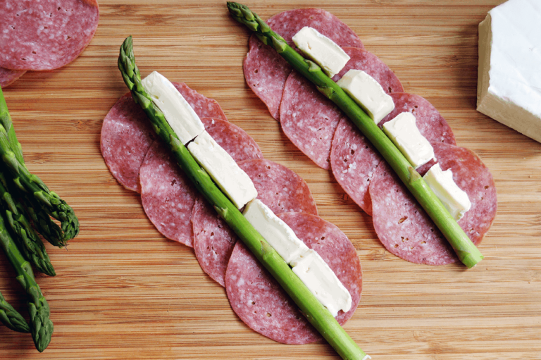 Asparagus & Brie Salami Roll-Ups