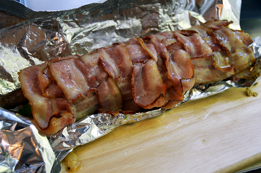rolled bacon weave