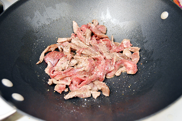 beef in wok