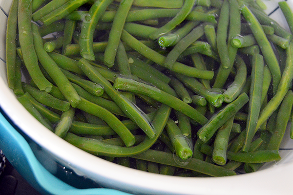 blanching green beans