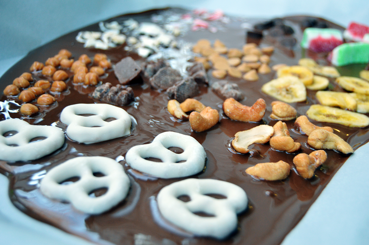 chocolate with toppings