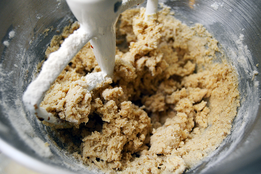 cookie dough with flour