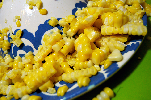 plate with corn