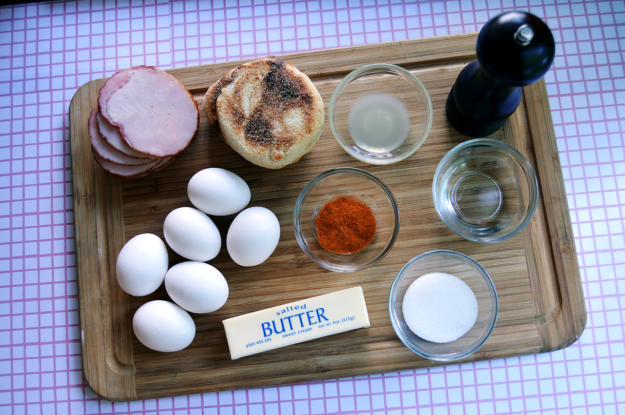 ingredients for eggs benedict