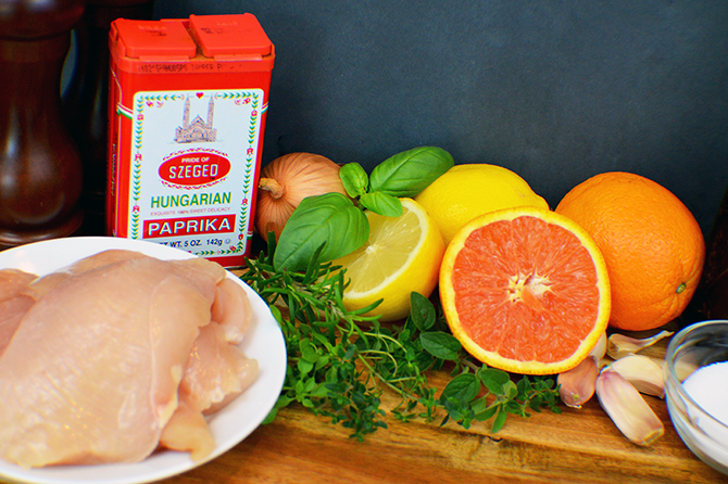 ingredients for citrus chicken recipe
