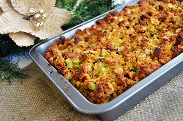 Crispy-Top Cornbread Stuffing Casserole