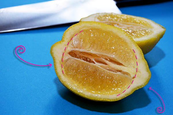 cutting lemon rinds