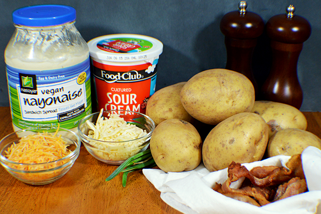 ingredients for loaded potato salad