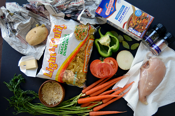 ingredients for hobo soup