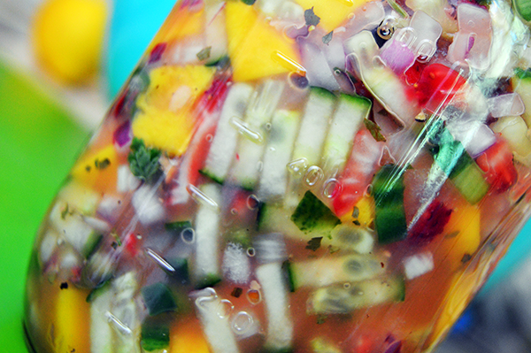 fruit salsa in jar