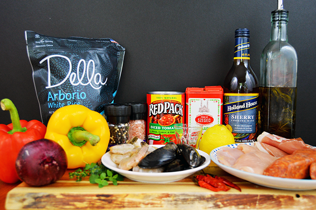 ingredients for paella