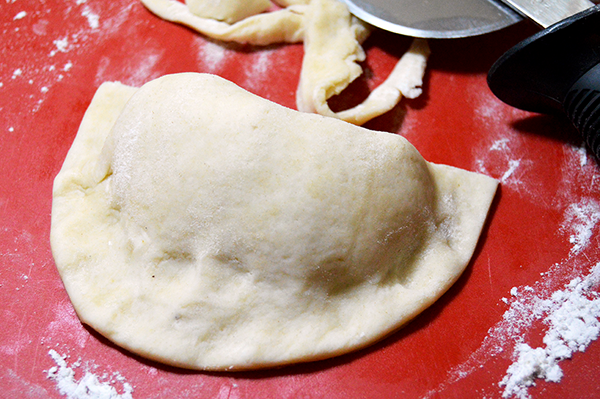 folded empanada dough