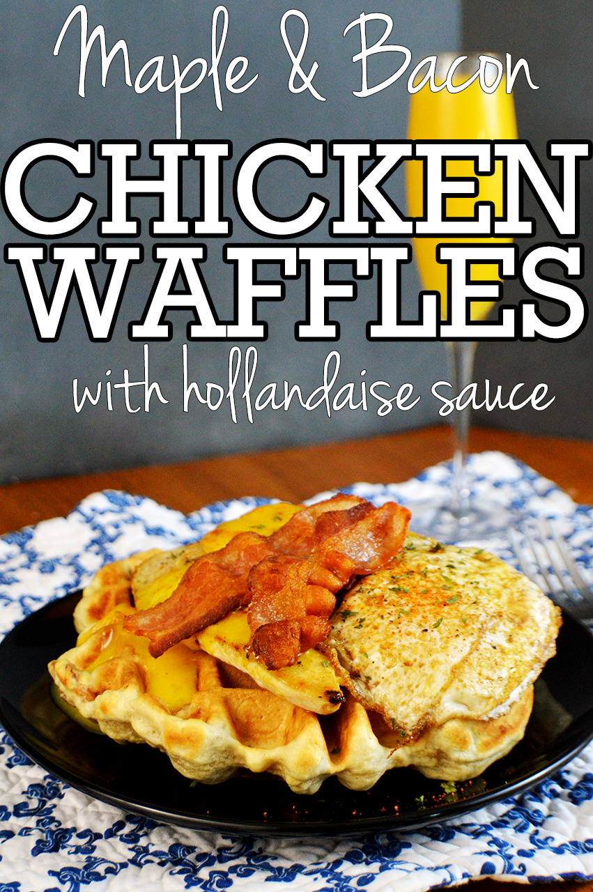 chicken waffles with maple and bacon