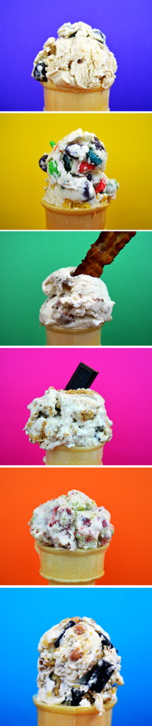 different flavors of two ingredient ice cream