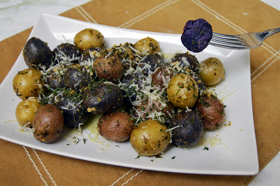 Slow Cooker Purple Parmesean Potatoes - CSA