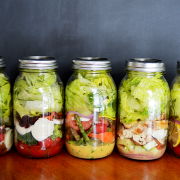 salads in jars