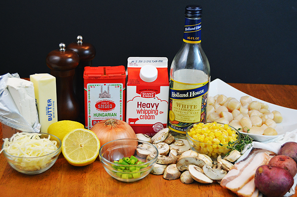ingredients for chowder