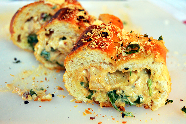 spinach artichoke bread