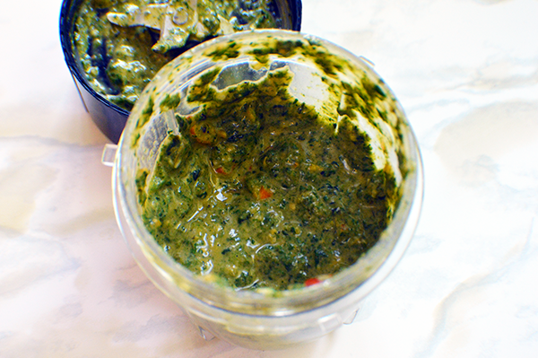 blended spinach sauce