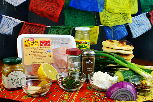 ingredients for indian inspired sandwich