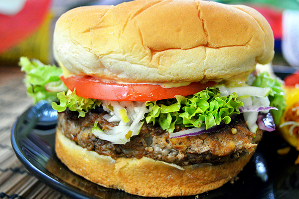 Thai Turkey Burger with Cucumber Relish