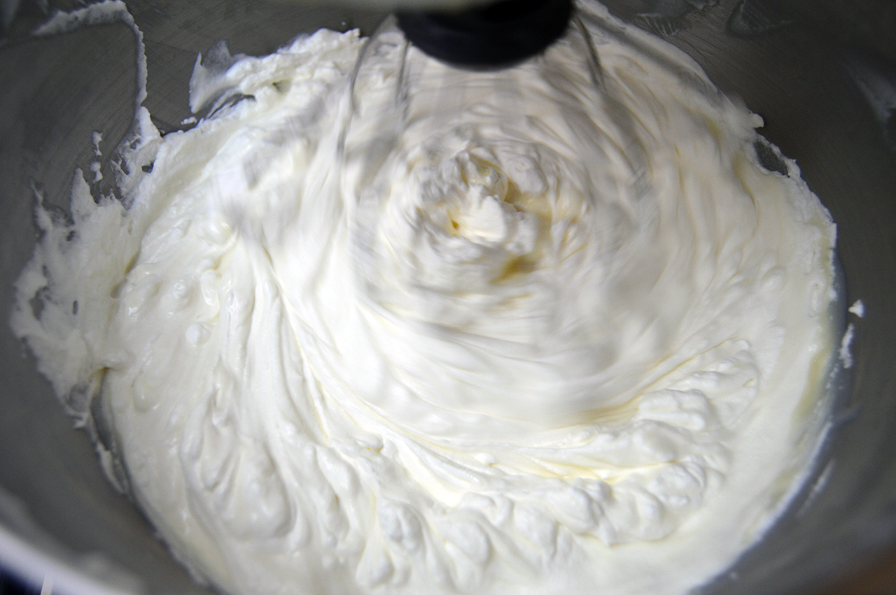 whipped cream in bowl