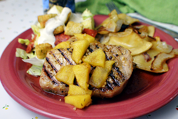 Sous Vide Apple Pork Chops with Hard Cider Marinade