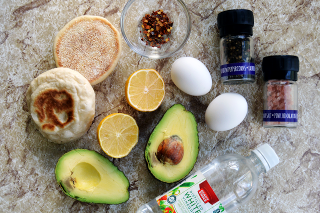 ingredients for avocado eggs benedict
