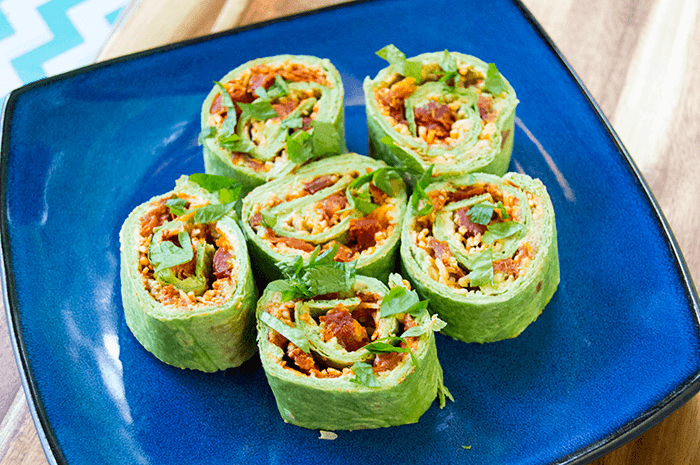 sliced appetizer wraps