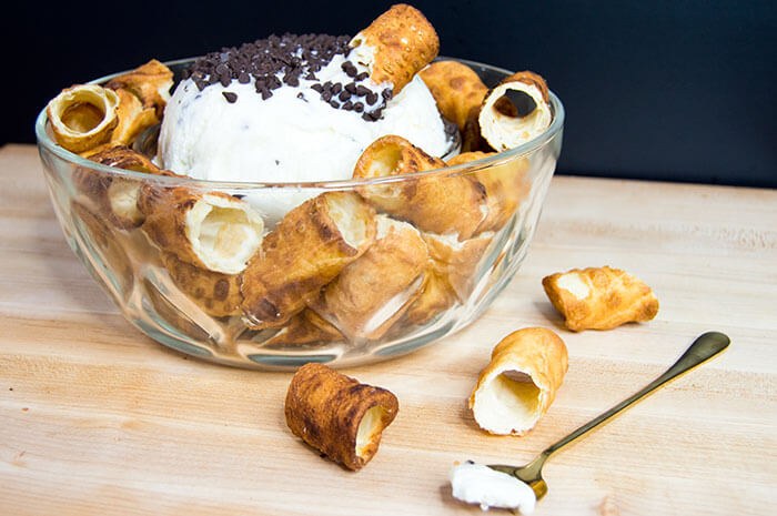 Sweet and Easy Cannoli Dip with Homemade Shells