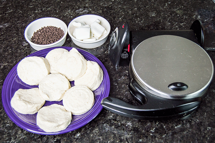 ingredients for smore waffles