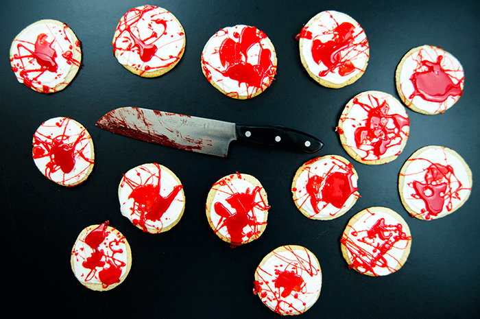 blood splatter cookies