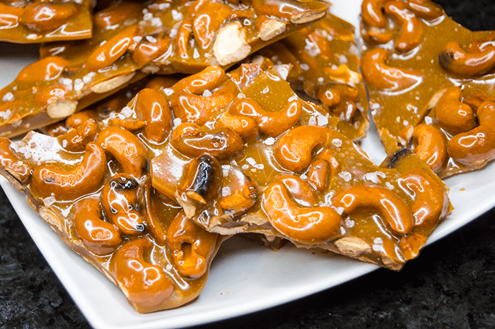 salted cashew brittle