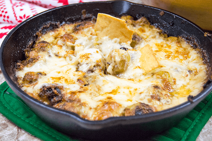 Cheesy Cast Iron Brussels Sprouts Dip