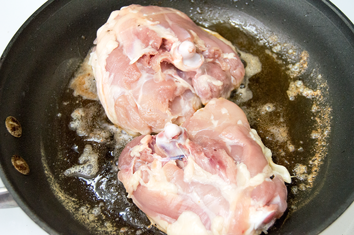 searing chicken thighs