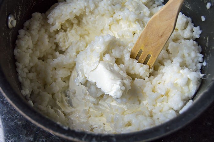 cream cheese and rice
