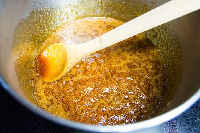 caramel sauce with orange