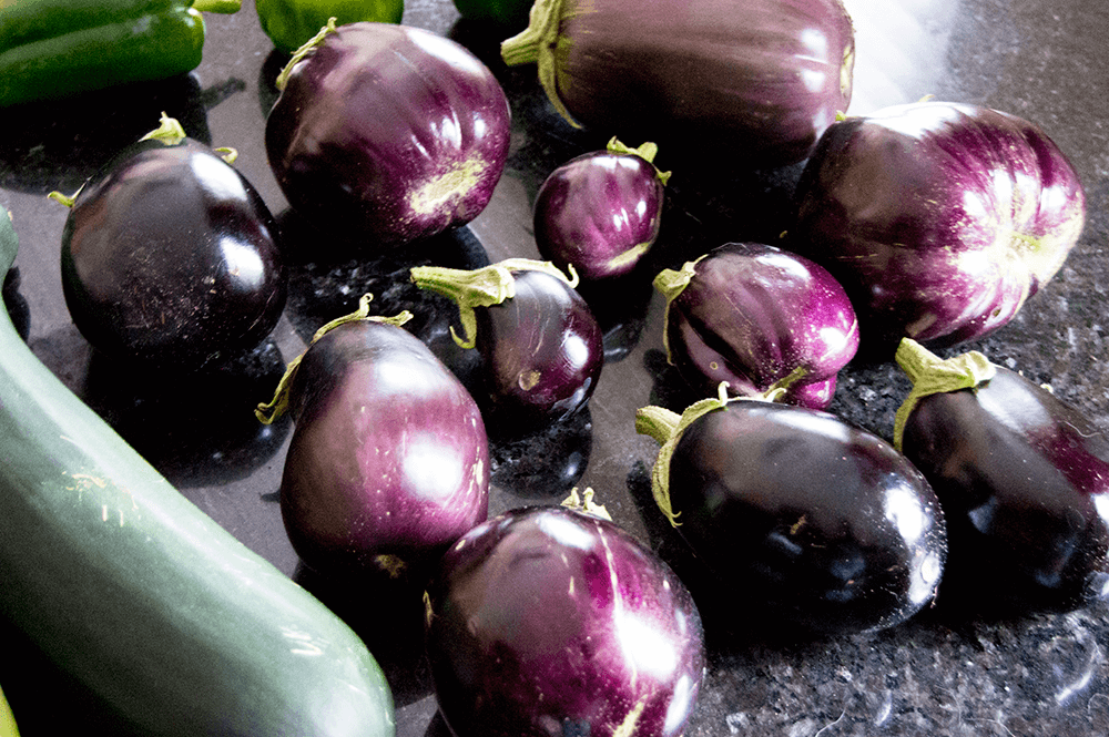 eggplants from garden