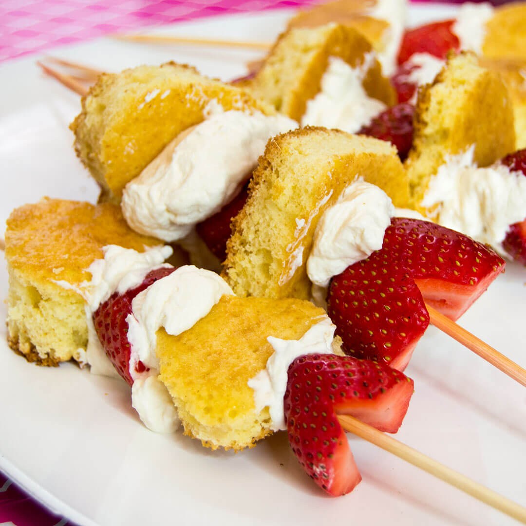 strawberry shortcakes on sticks