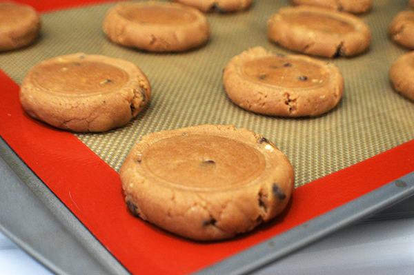 flattened cookie dough