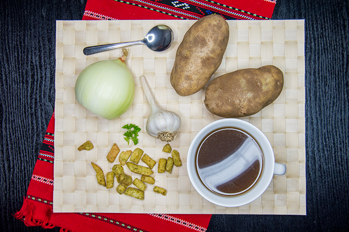 ingredients for garlic soup