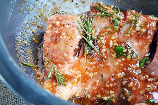 marinating easter lamb