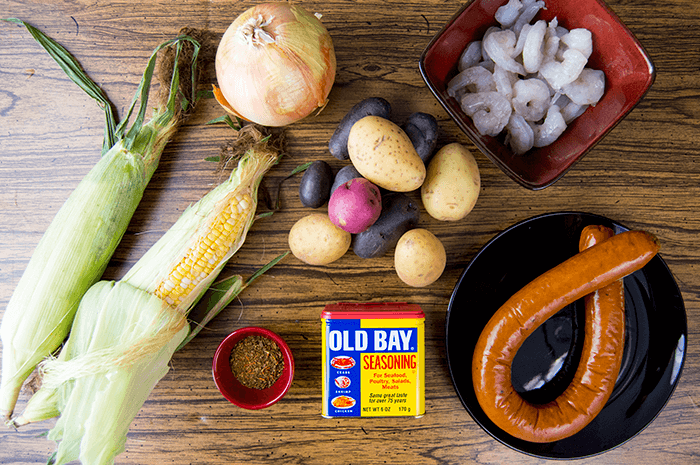 ingredients for diy country boil