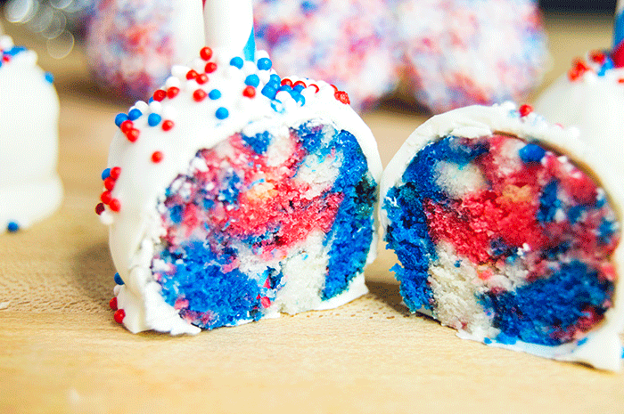Red, White & Blue Cake Pops | Fourth of July Recipes