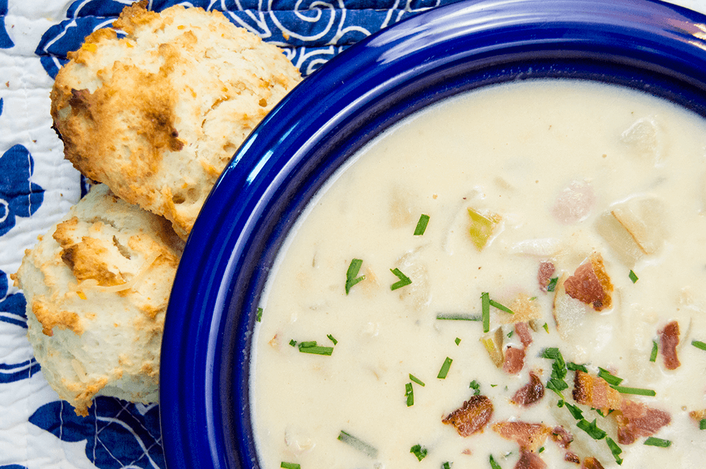 white clam chowder