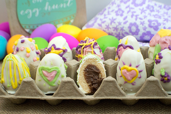 Easter-Ready Angel Food Cake Pops with Hazelnut Filling